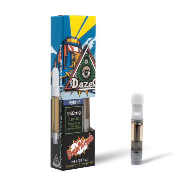 DazeD8 Trainwreck Delta 8 THC Vape Cartridge UK