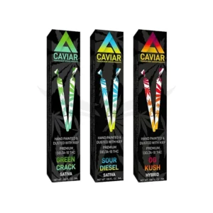 Delta Extrax Caviar Pre Rolls Kief Dusted – 2 Rolls ~ Green Crack, OG Kush, Sour Diesel